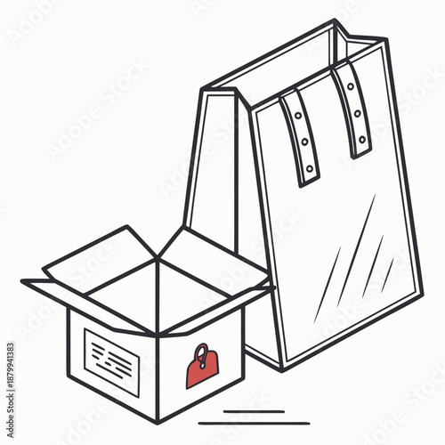 Cardboard Delivery Box Package Vector Illustration