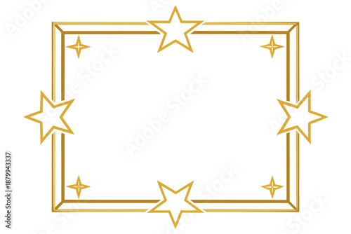 Golden stars frame