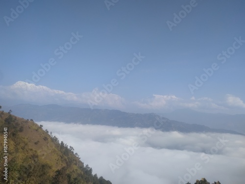 clouds over the mountains