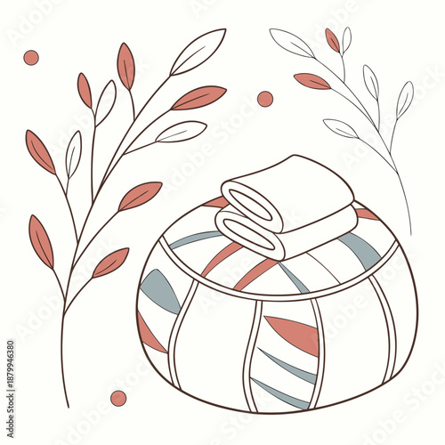 Glass of Red Wine Vector Illustration for February Dinner