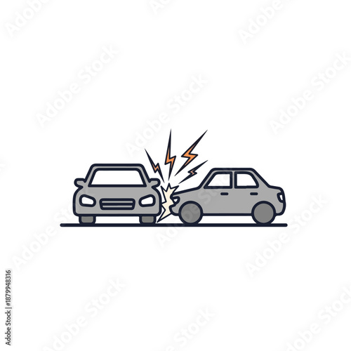 Cars crash accident collision damage.