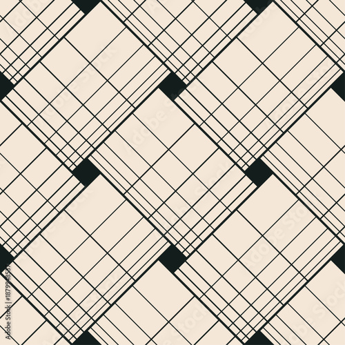 Trendy minimalist seamless pattern with abstract geometric creative artistic composition