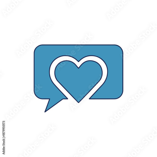 Heart Inside Message Bubble Symbol