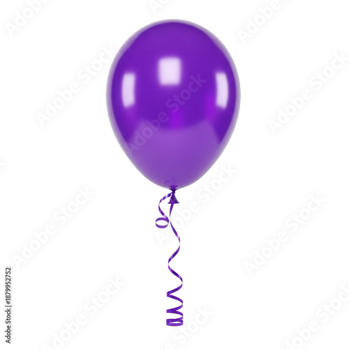 Purple balloon isolated on transparent background