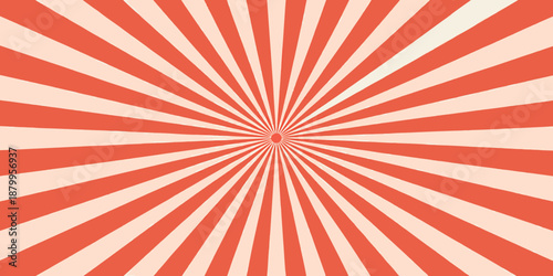 A striking radial burst pattern in shades of orange and beige
