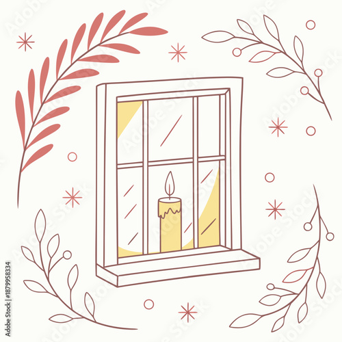 Steaming Hot Cocoa Mug Vector for February Winter Comfort