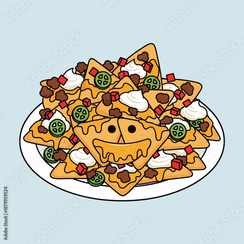 Delicious Nachos with Toppings