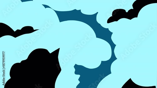 Smoke cartoon transition for stylish overlay effects in mobile app promos