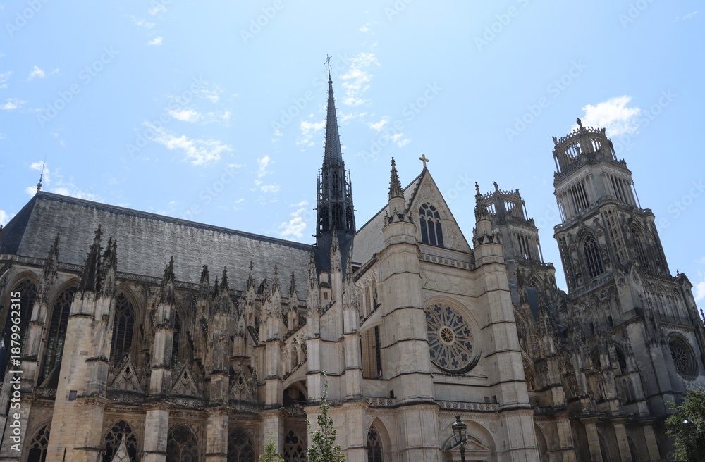 Fototapeta premium the famous gothic cathedral in the city of Orleans, France 