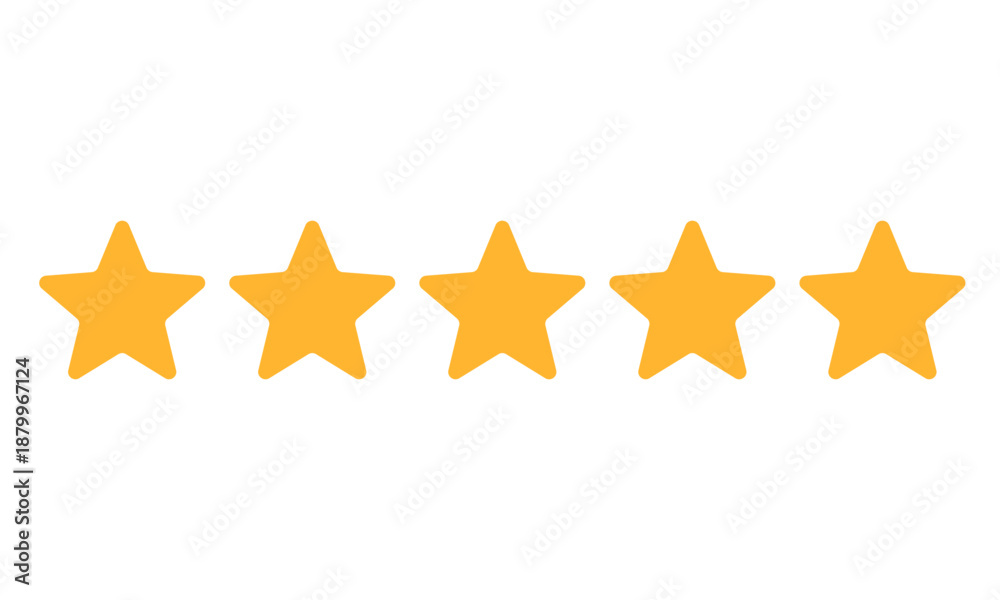 Fototapeta premium Five stars customer product rating review