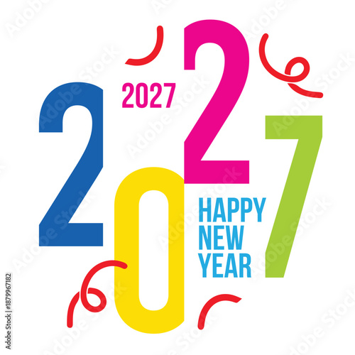 New Year greeting artwork for worldwide festive celebrations