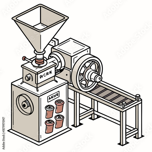 Vintage coffee grinding machine