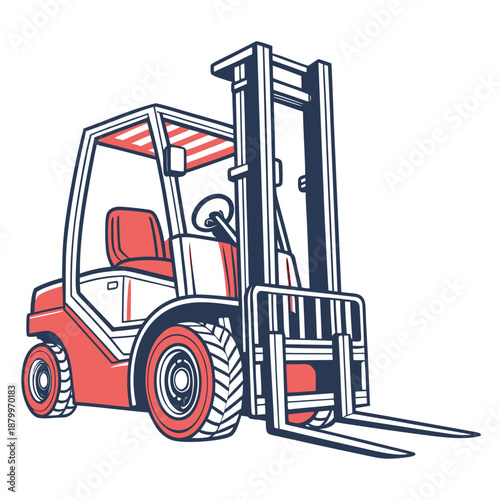 Illustrated forklift