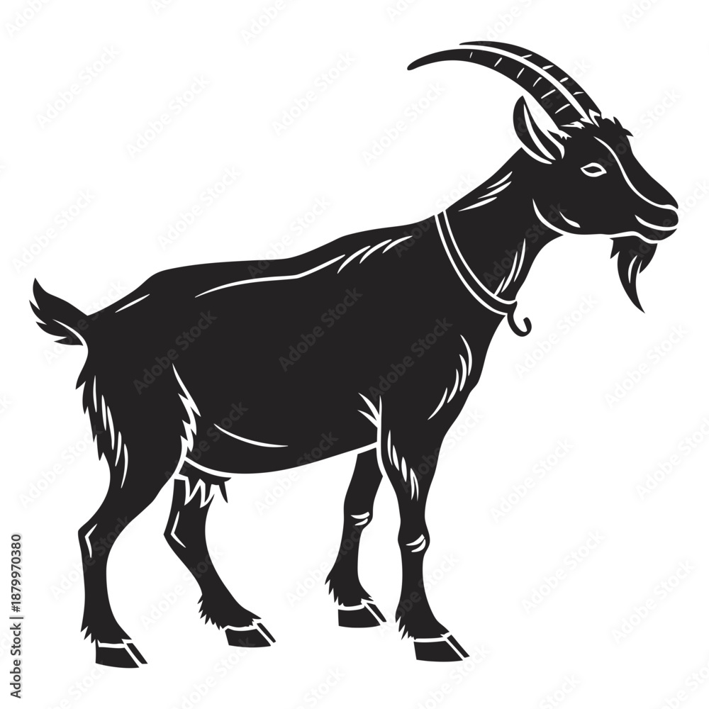 Fototapeta premium Silhouette of a goat