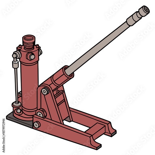 Hydraulic jack illustration