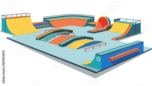 Isometric 3d vector illustration of a school pencil sharpener and art pencil design featuring urban city building icons and transportation travel elements