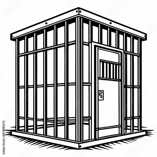Jail cell illustration