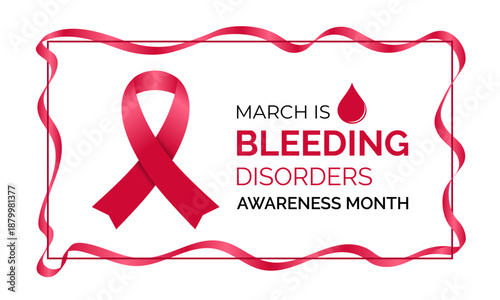 Vector illustration of National Bleeding Disorders Awareness Month background template. Design for banner, cards, prints, social media, poster, flyer and background design template.