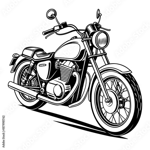 Classic motorcycle illustration