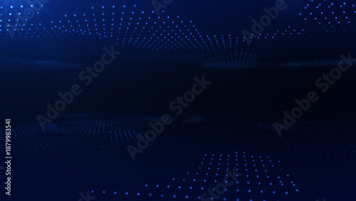 Bild auf Leinwand Cybersecurity news background with deep blue tech tones, abstract navy cyberspac