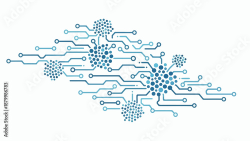 Abstract Digital Network Connections Technology Concept.