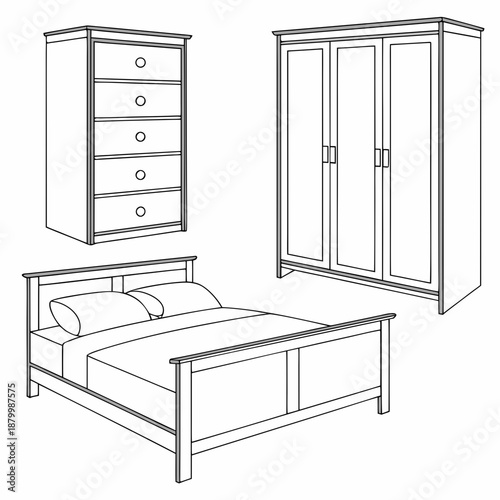 Modern bedroom furniture set