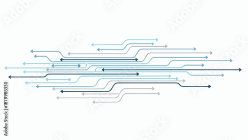 Abstract Network of Digital Connections and Data Flow.