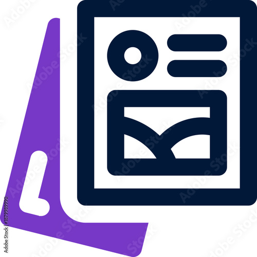 flyer duotone icon. Sleek and modern vector icon for websites, mobile apps, marketing materials, and corporate design. Fully scalable and ready to use.