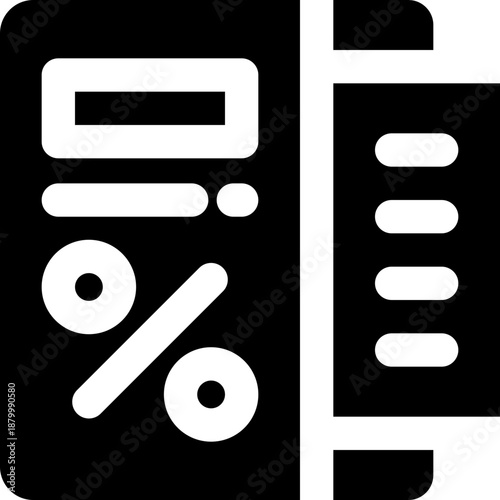 taxes glyph icon. Strong and solid vector icon for websites, mobile interfaces, presentations, and visual branding. High quality and easy to edit.