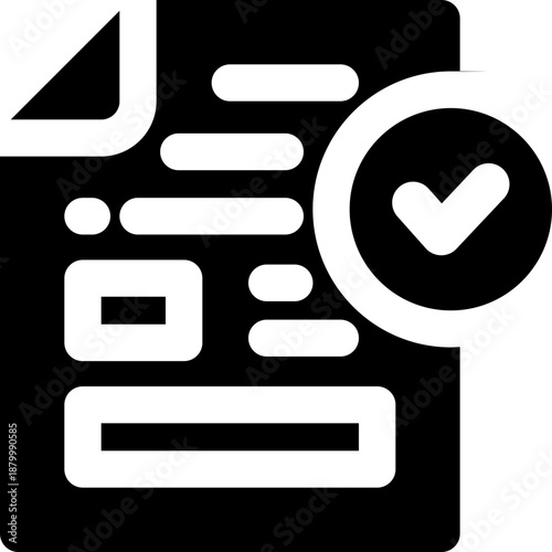 terms and conditions glyph icon. Strong and solid vector icon for websites, mobile interfaces, presentations, and visual branding. High quality and easy to edit.