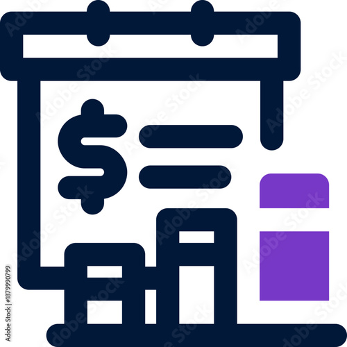 income duotone icon. Sleek and modern vector icon for websites, mobile apps, marketing materials, and corporate design. Fully scalable and ready to use.