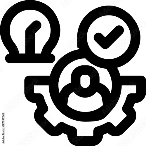 competence line icon. Clean and minimalist vector icon for websites, mobile apps, presentations, and logos. Fully scalable and customizable for any project.