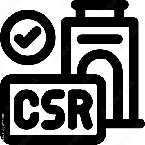 csr line icon. Clean and minimalist vector icon for websites, mobile apps, presentations, and logos. Fully scalable and customizable for any project.