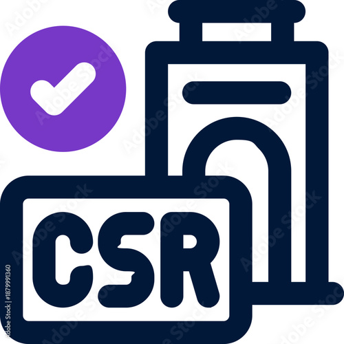 csr duotone icon. Sleek and modern vector icon for websites, mobile apps, marketing materials, and corporate design. Fully scalable and ready to use.