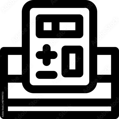 calculation line icon. Clean and minimalist vector icon for websites, mobile apps, presentations, and logos. Fully scalable and customizable for any project.