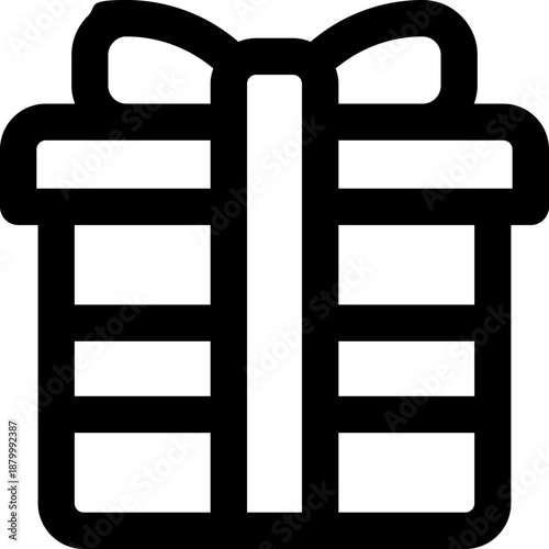 gift box glyph icon. Strong and solid vector icon for websites, mobile interfaces, presentations, and visual branding. High quality and easy to edit.