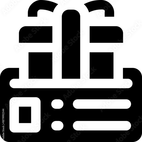 gift card line icon. Clean and minimalist vector icon for websites, mobile apps, presentations, and logos. Fully scalable and customizable for any project.