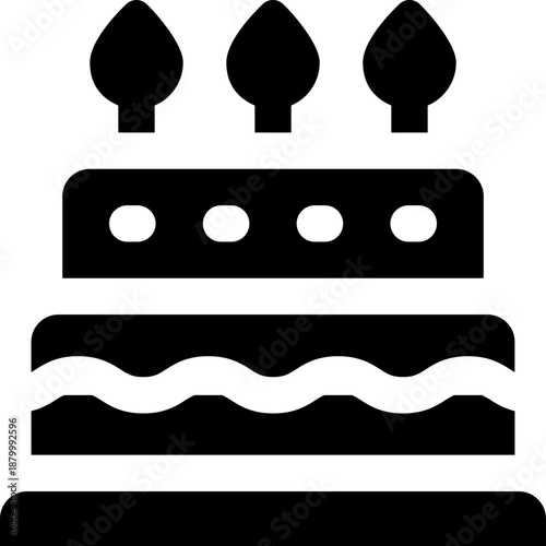 cake line icon. Clean and minimalist vector icon for websites, mobile apps, presentations, and logos. Fully scalable and customizable for any project.