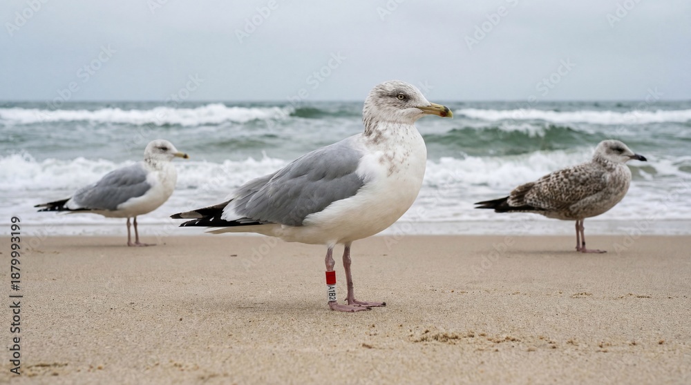 Obraz premium seagulls on the beach
