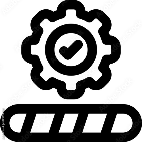 process line icon. Clean and minimalist vector icon for websites, mobile apps, presentations, and logos. Fully scalable and customizable for any project.