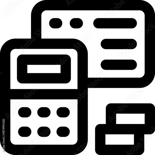 calculating line icon. Clean and minimalist vector icon for websites, mobile apps, presentations, and logos. Fully scalable and customizable for any project.