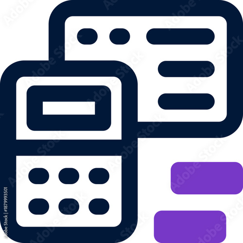 calculating duotone icon. Sleek and modern vector icon for websites, mobile apps, marketing materials, and corporate design. Fully scalable and ready to use.