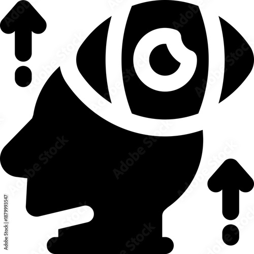 vision glyph icon. Strong and solid vector icon for websites, mobile interfaces, presentations, and visual branding. High quality and easy to edit.