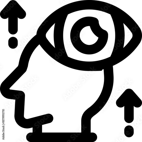 vision line icon. Clean and minimalist vector icon for websites, mobile apps, presentations, and logos. Fully scalable and customizable for any project.