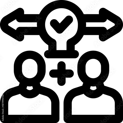 think different line icon. Clean and minimalist vector icon for websites, mobile apps, presentations, and logos. Fully scalable and customizable for any project.