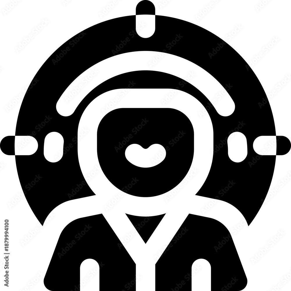 Fototapeta premium headhunt glyph icon. Strong and solid vector icon for websites, mobile interfaces, presentations, and visual branding. High quality and easy to edit.