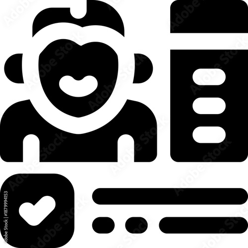 skill glyph icon. Strong and solid vector icon for websites, mobile interfaces, presentations, and visual branding. High quality and easy to edit.