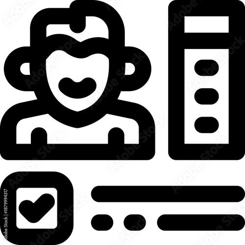 skill line icon. Clean and minimalist vector icon for websites, mobile apps, presentations, and logos. Fully scalable and customizable for any project.