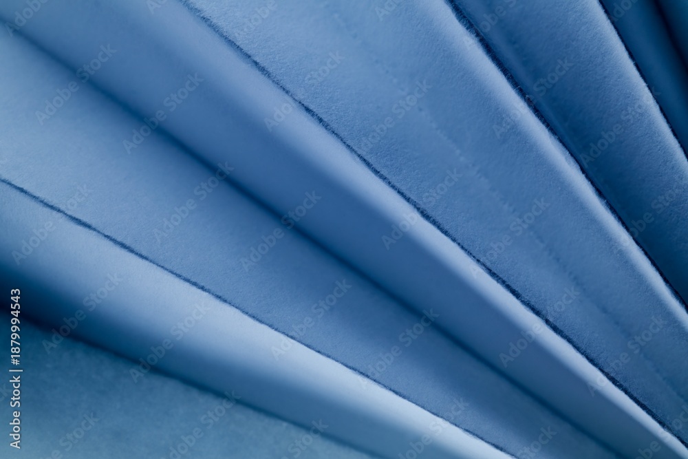 Obraz premium Minimalist design of layers of blue paper.