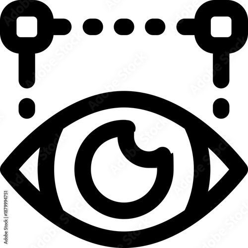 vision line icon. Clean and minimalist vector icon for websites, mobile apps, presentations, and logos. Fully scalable and customizable for any project.